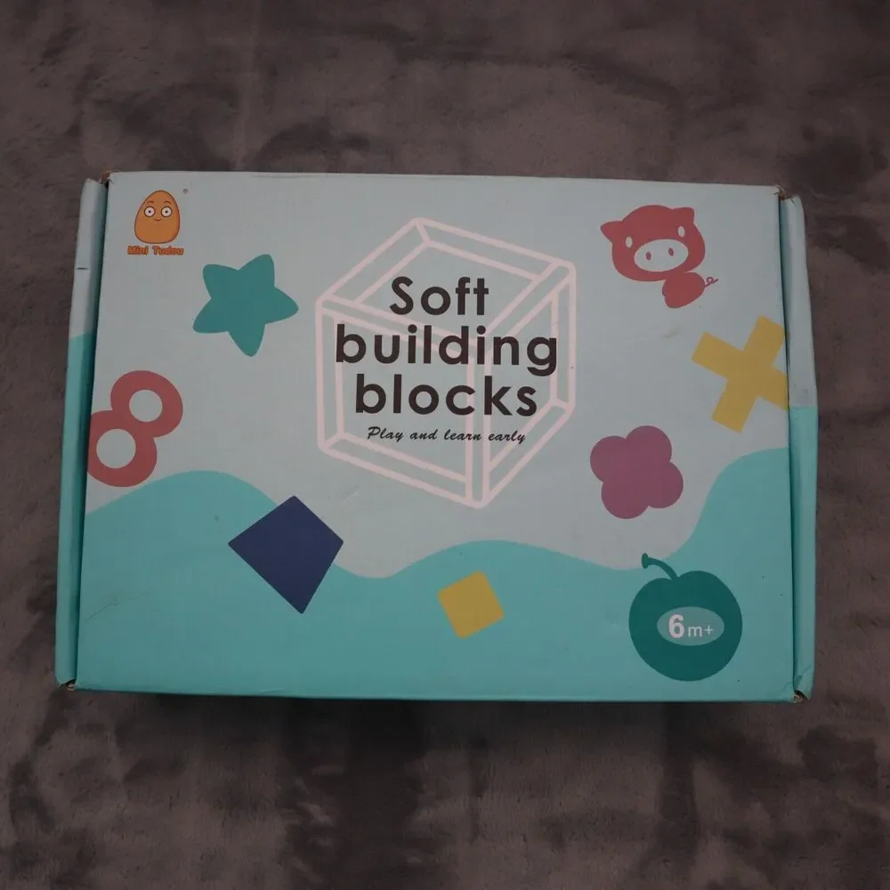 Bibi Bricks Soft Building Blocks Baby Play Early Learning Letters Shapes Numbers